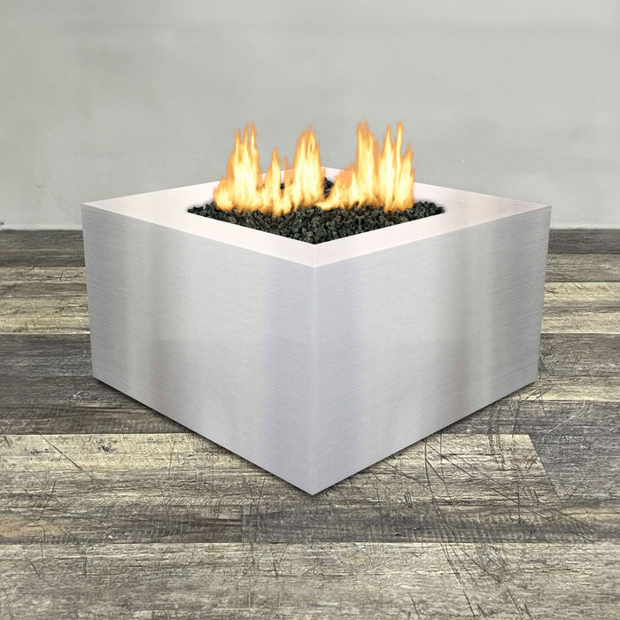 Starfire Designs Metal Gravity 36" Square Stainless Steel Gas Fire Pit Starfire Designs