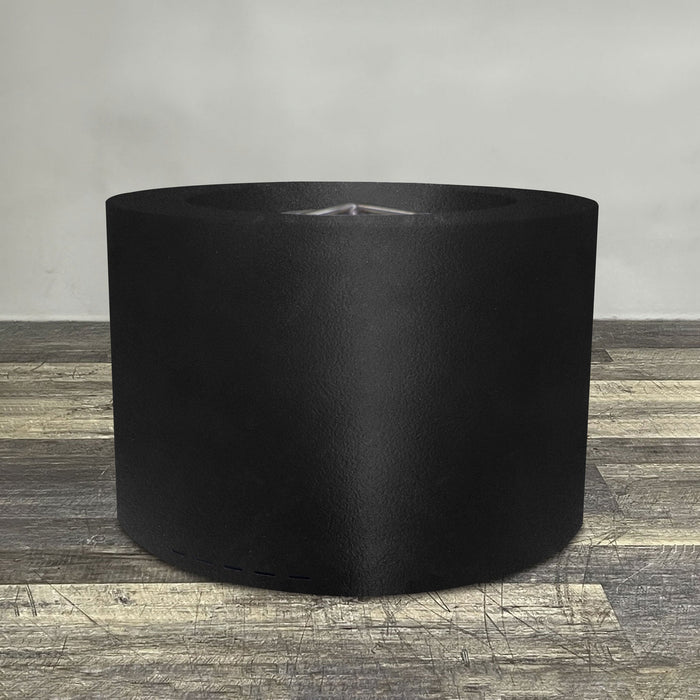 Starfire Designs Gravity Round Powder Coated Steel Gas Fire Pit with Propane Tank Access Door Starfire Designs