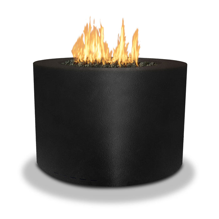 Starfire Designs Gravity Round Powder Coated Steel Gas Fire Pit with Propane Tank Access Door Starfire Designs