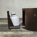 Starfire Designs Gravity Round Powder Coated Steel Gas Fire Pit with Propane Tank Access Door Starfire Designs