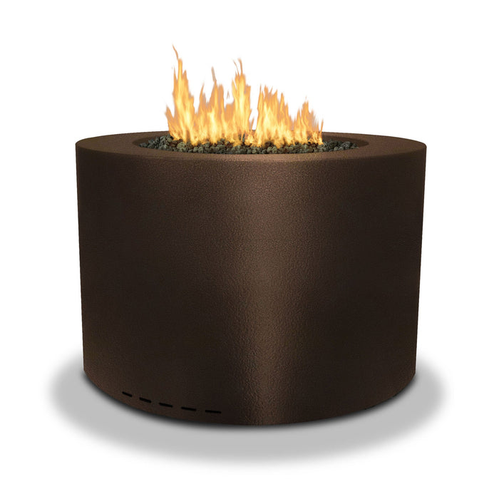 Starfire Designs Gravity Round Powder Coated Steel Gas Fire Pit with Propane Tank Access Door Starfire Designs