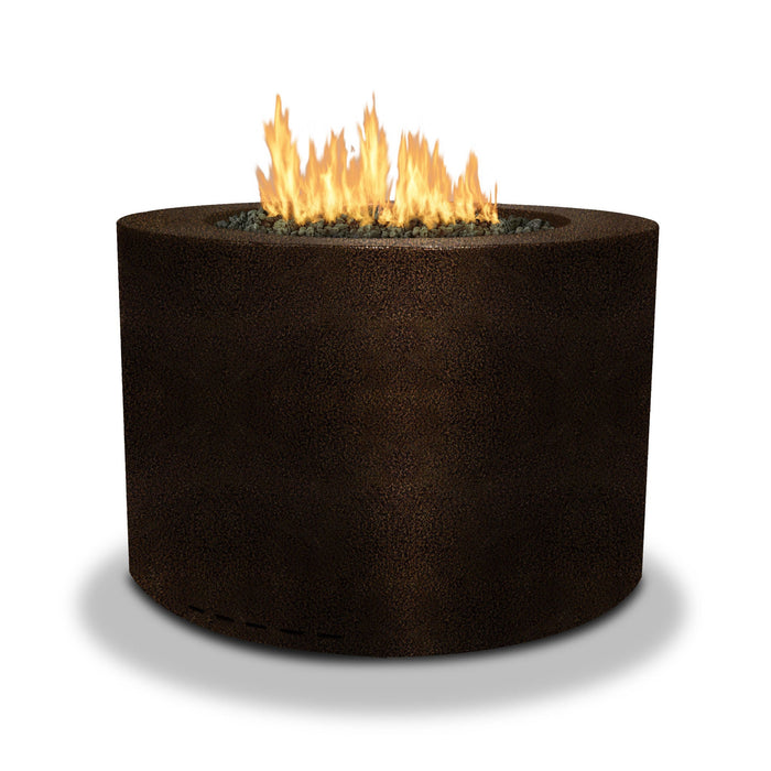 Starfire Designs Gravity Round Powder Coated Steel Gas Fire Pit with Propane Tank Access Door Starfire Designs