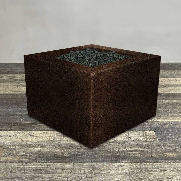 Starfire Designs Gravity Square Powder Coated Steel Gas Fire Pit with Propane Tank Access Door Starfire Designs