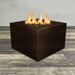 Starfire Designs Gravity Square Powder Coated Steel Gas Fire Pit with Propane Tank Access Door Starfire Designs