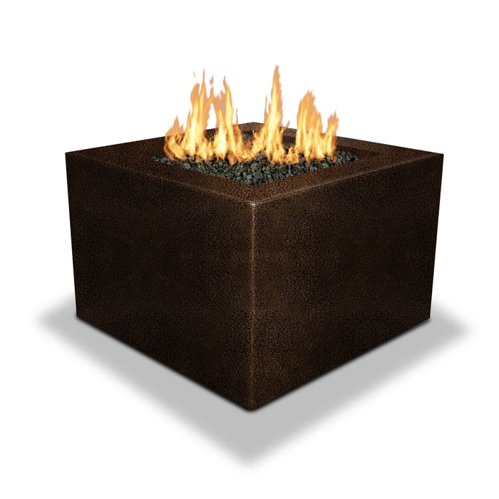 Starfire Designs Gravity Square Powder Coated Steel Gas Fire Pit with Propane Tank Access Door Starfire Designs
