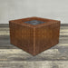 Starfire Designs Metal Gravity 36" Square Corten Steel Gas Fire Pit with Propane Tank Access Door Starfire Designs