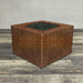 Starfire Designs Metal Gravity 36" Square Corten Steel Gas Fire Pit with Propane Tank Access Door Starfire Designs