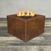 Starfire Designs Metal Gravity 36" Square Corten Steel Gas Fire Pit with Propane Tank Access Door Starfire Designs