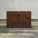 Starfire Designs Metal Gravity 36" Square Corten Steel Gas Fire Pit with Propane Tank Access Door Starfire Designs