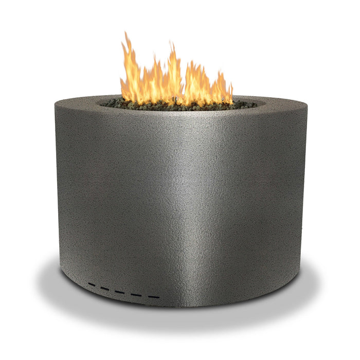 Starfire Designs Gravity Round Powder Coated Steel Gas Fire Pit with Propane Tank Access Door Starfire Designs