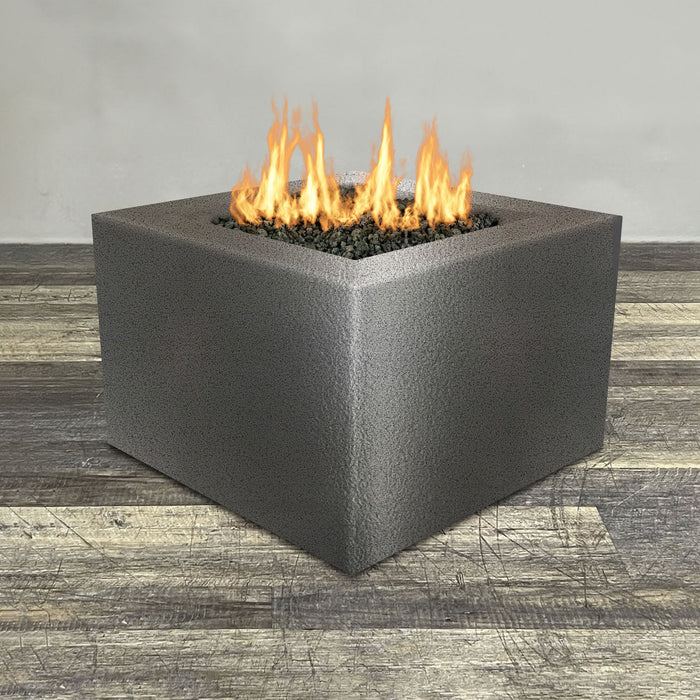Starfire Designs Gravity Square Powder Coated Steel Gas Fire Pit with Propane Tank Access Door Starfire Designs