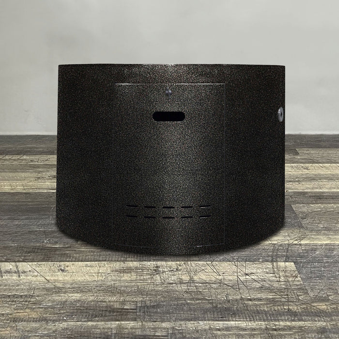Starfire Designs Gravity Round Powder Coated Steel Gas Fire Pit with Propane Tank Access Door Starfire Designs