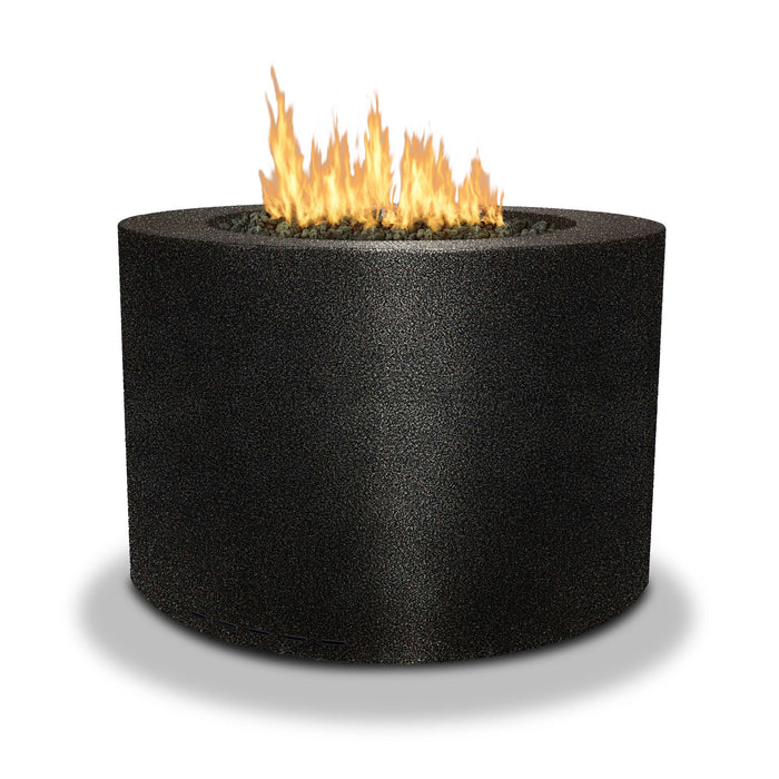 Starfire Designs Gravity Round Powder Coated Steel Gas Fire Pit with Propane Tank Access Door Starfire Designs