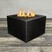 Starfire Designs Gravity Square Powder Coated Steel Gas Fire Pit with Propane Tank Access Door Starfire Designs