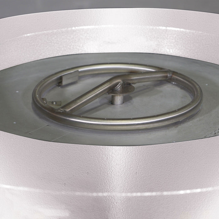 Starfire Designs Gravity Round Powder Coated Steel Gas Fire Pit with Propane Tank Access Door Starfire Designs