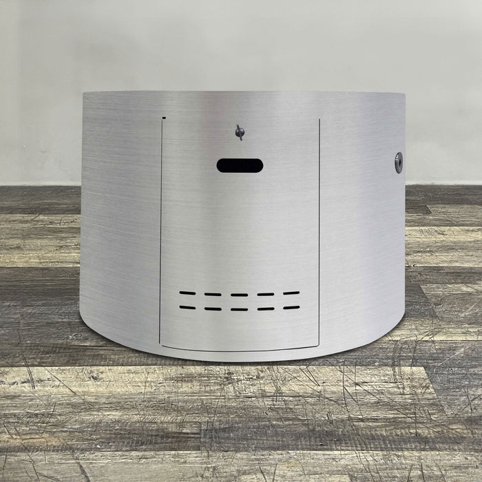 Starfire Designs Metal Gravity 36" Round Stainless Steel Gas Fire Pit with Propane Tank Access Door Starfire Designs