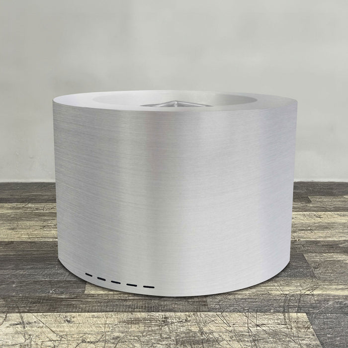 Starfire Designs Metal Gravity 36" Round Stainless Steel Gas Fire Pit with Propane Tank Access Door Starfire Designs