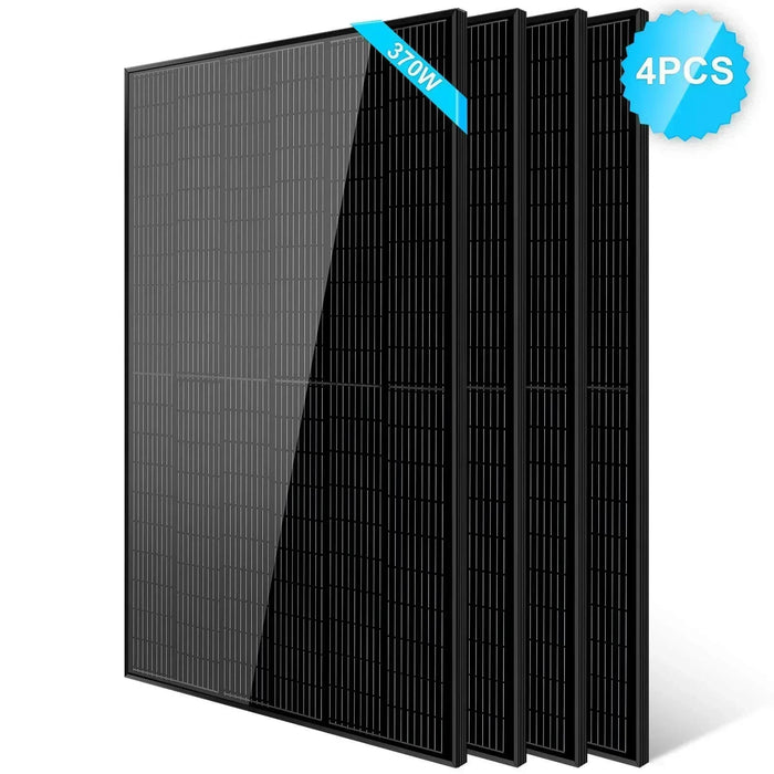 Green Vista Living Sungold Power 370W Mono Black PERC Solar Panel - Installation View
