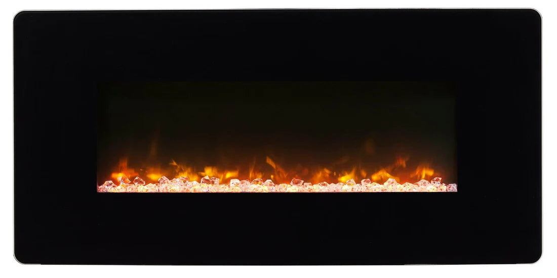 Winslow 36-Inch Wall-Mount/Tabletop Linear Electric Fireplace in Black (SWM3520) - back view