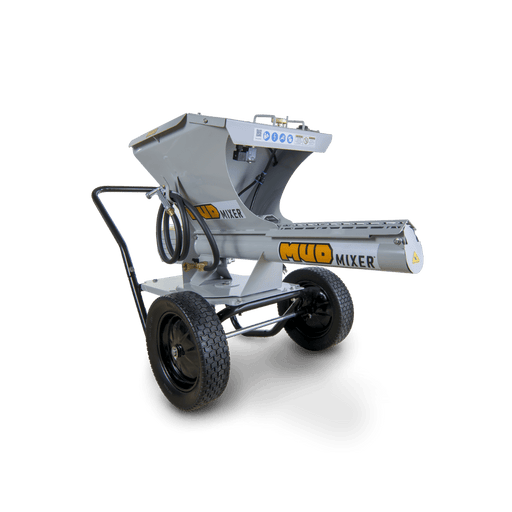 MudMixer Evolution MMXR-3225-B portable continuous concrete mixer, side view