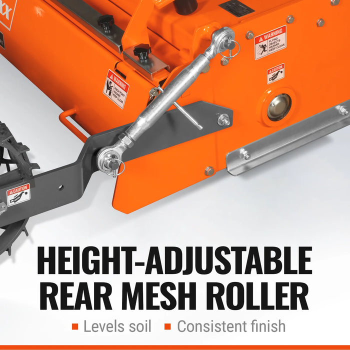 48 in Stone Burier Reverse Rotary Tiller,  3 Point Hitch Cat.1,  Chain — view 7