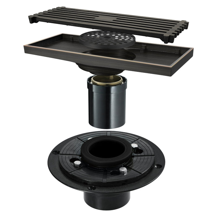 wonderland shower inc Oil rubbered bronze brass shower drain 4 or 8 inch with ABS base - View 10
