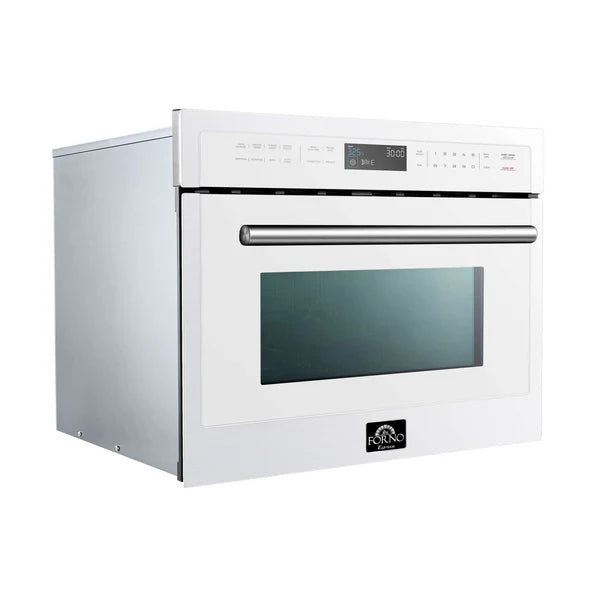 Forno Oliena Espresso 24-Inch 1.6 Cu.ft Compact Oven in White with Stainless Steel Handle (FMWDR3093-24WHT) FORNO