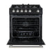 Forno Leonardo Espresso 30-Inch Gas Range in Black with Stainless Steel Handle (FFSGS1116-30BLK) FORNO
