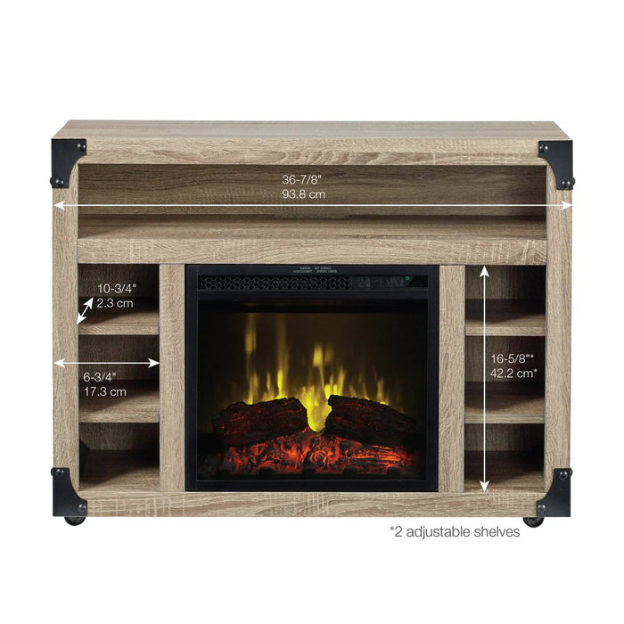 Dimplex Chelsea 37-Inch Media Console with 18-Inch Electric Fireplace in Distressed Oak (C3P18LJ-2086DO) Dimplex