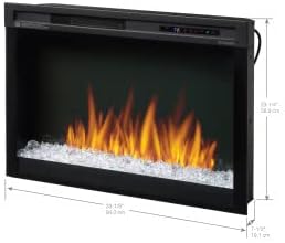 Dimplex 33 Inch Multi-Fire XHD Firebox with Acrylic Ember Media Bed (XHD33G) Dimplex
