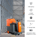 SANITMAX Ride-On Floor Scrubber RT70, 48000 Sqft/H Efficiency, 18.5 Gal Tanks, 31-inch Squeegee Width - Side View