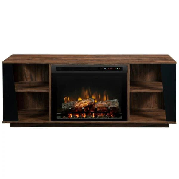 Dimplex Arlo 60-Inch Media Console in Walnut with 26-Inch Electric Fireplace with Logs (GDS26L8-1918TW) Dimplex