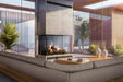 Faber MatriX Three-sided Bay Built-in Gas Fireplace - angle view