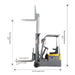 Xilin CPD15SE-Li-189 3 wheel electric forklift rear view