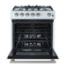 Forno Leonardo Espresso 30-Inch Gas Range in White with Stainless Steel Handle (FFSGS1116-30WHT) FORNO