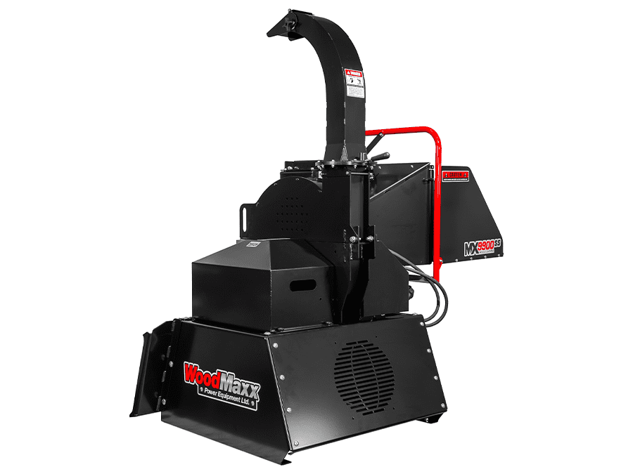 WoodMaxx MX-9900SS wood chipper hydraulic infeed