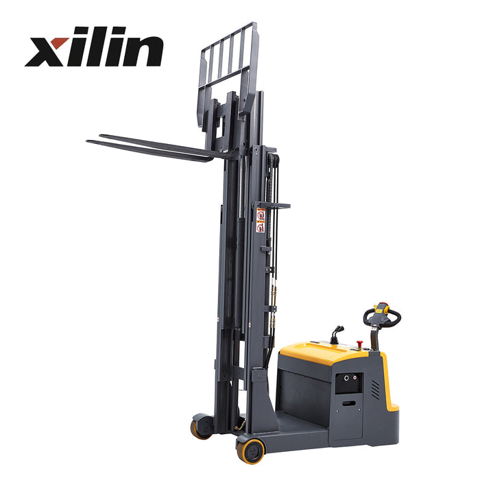 Xilin CPD15W counterbalanced stacker mast and lift detail