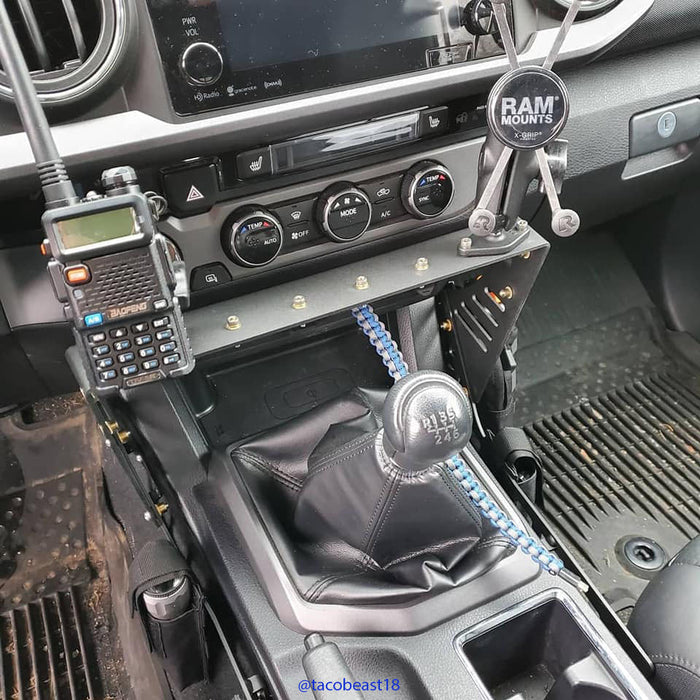 Rago Fabrication 2016-2023 3rd Gen Toyota Tacoma Center Console Molle Panels & Device Mount – image 12 of 16