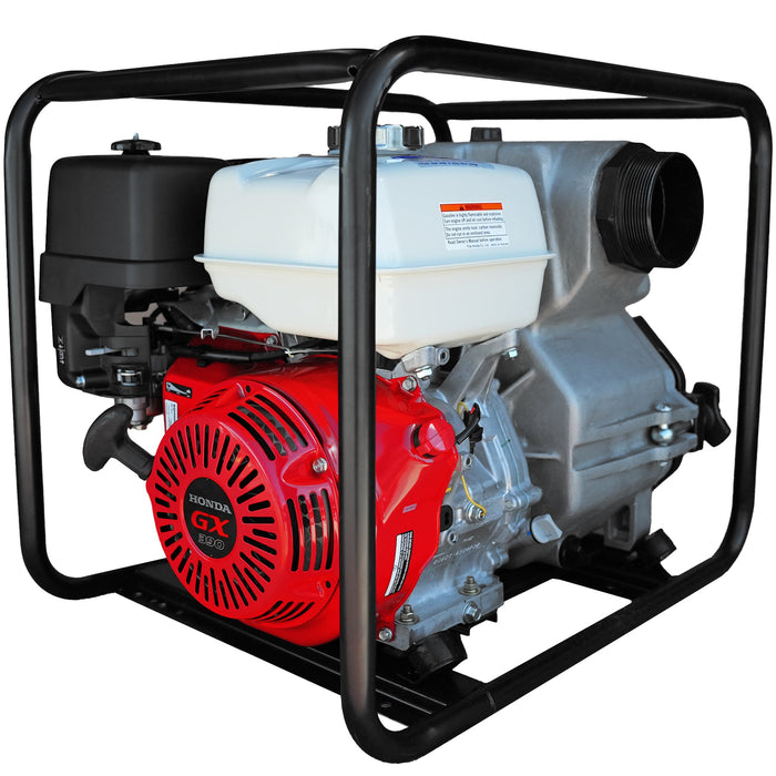 Tomahawk Power 4 Inch Trash Water Pump 423 GPM 13 HP GX390 powered by Honda Portable Utility - Main Product Image