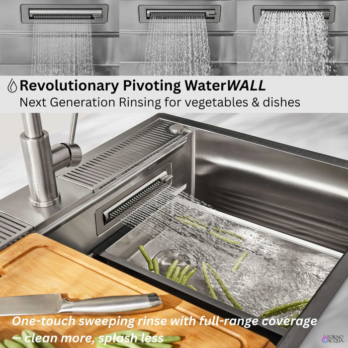 Forno Acqua 33-Inch MultiSink kit with Integrated Waterfall Rinsing and Glass Washing Station.... Kitchen Appliance - View 9