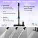 Forno Acqua -inch kitchen faucet in black four spray modes explained