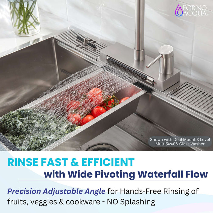 Forno Acqua -inch kitchen faucet in brushed nickel pivoting waterfall eng 260424 341195c8 9dc0 452f 8d06 4fb3bc3126f5
