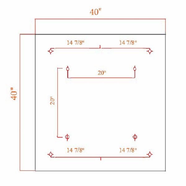Cascada Showers 40" Rainfall LED Shower Set Double-Function Valve - Product Image 6