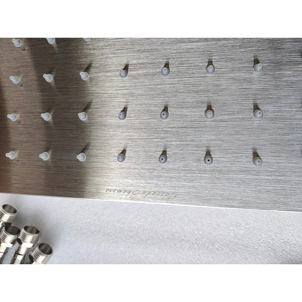 Cascada Showers 40" Square Ceiling Mount Rainfall LED Shower Head, include Shower Arm - Product Image 6