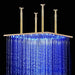 Cascada Showers 40" Square Ceiling Mount Rainfall LED Shower Head, include Shower Arm - Alternate View