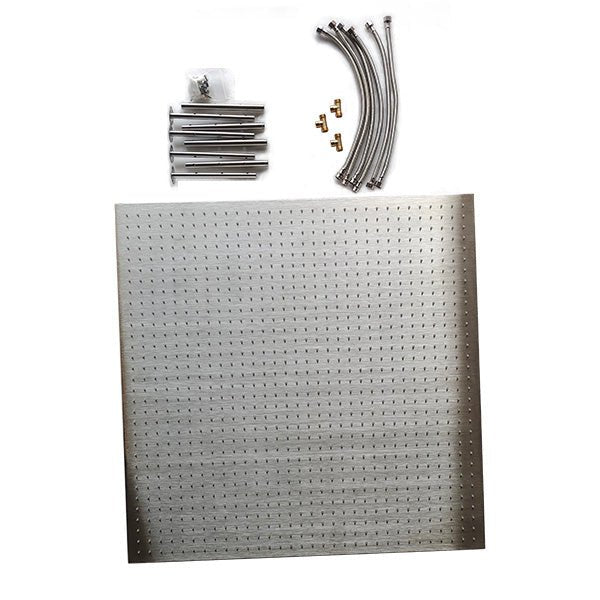 Cascada Showers 40" Square Ceiling Mount Rainfall LED Shower Head, include Shower Arm - Detail View 3