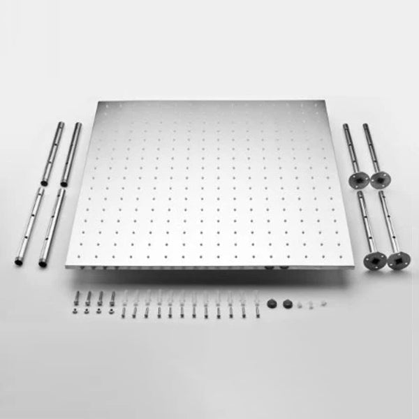 Cascada Showers 40" Square Ceiling Mount Rainfall Shower Head, include Shower Arm - Detail View 2