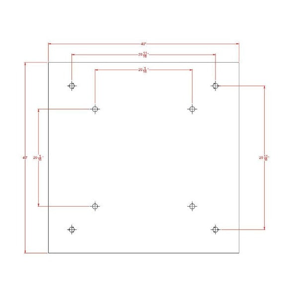 Cascada Showers 40" Square Ceiling Mount Rainfall Shower Head, include Shower Arm - Product Image 5