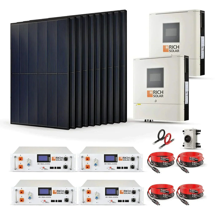 Green Vista Living Rich Solar 4000W 48VDC-240VAC Solar Kit