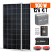 Green Vista Living Rich Solar - 400 Watt Complete Solar Kit - Side View